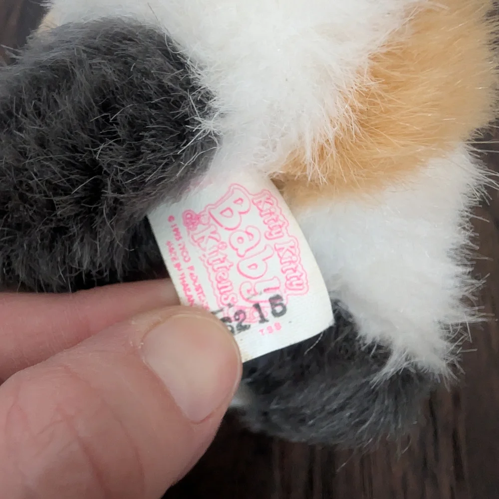 Kitty Kitty BABY Kittens 1995 Cute Plush Calico Cat Kitten Small Stuffed Animal - Picture 7 of 8